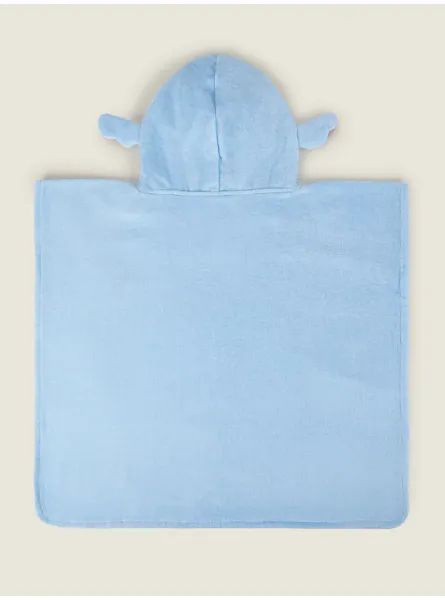 Bilde av Hettehåndkle/håndkleponcho Stitch -blå-